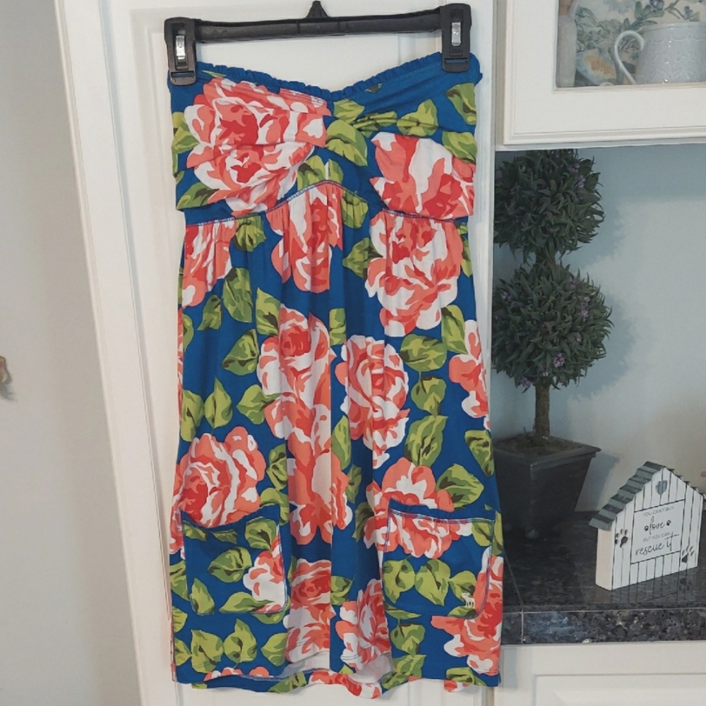 Abercrombie & Fitch Floral Strapless Dress Size M